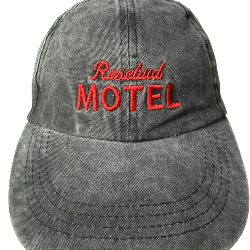 4/$25 Rosebud Motel Schitts Creek Baseball Cap Hat Adjustable Gray Acid Wash - Picture 3 of 9